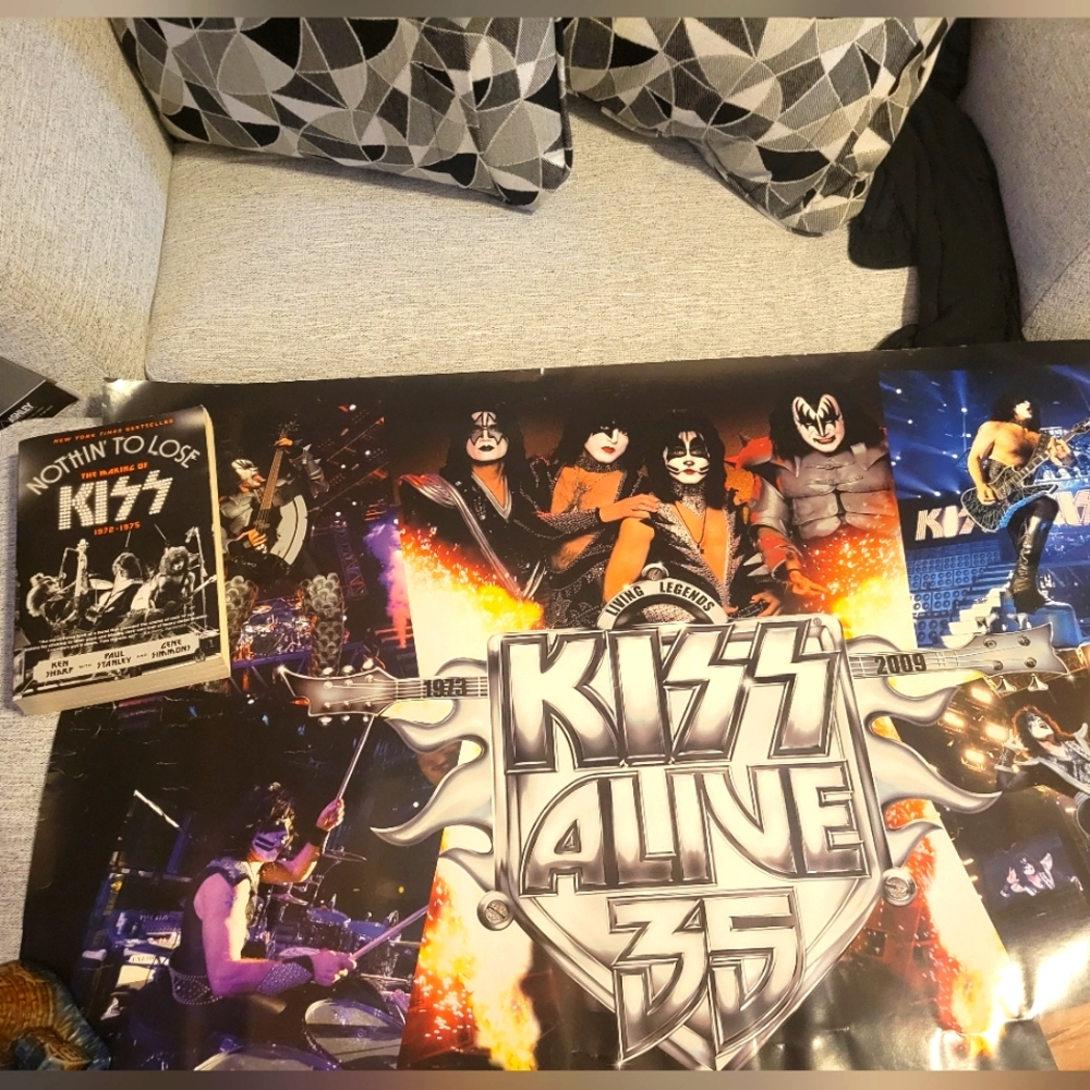 KISS,  the iconic rock band poster and book